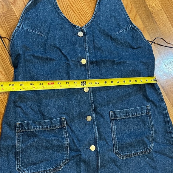 Reformation Brittany Halter Denim Mini Dress Size XL NWT - Picture 12 of 16